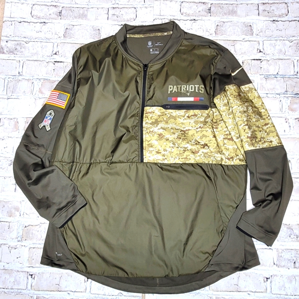 New England Patriots Salute to Service Hybrid Jacket Pullover Windbreaker 2X